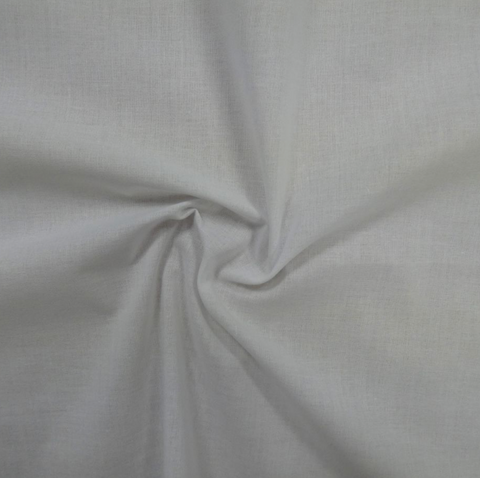 Arabella White Cotton Lawn Fabric