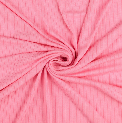 Rose Rib Knit Fabrics Viscose Jersey Fabric