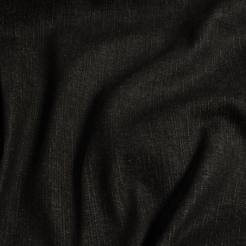 1.0m Remnant of Vintage Black Denim Fabric