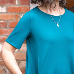 Audrey Dress Pattern - Simple round neck finished with facing