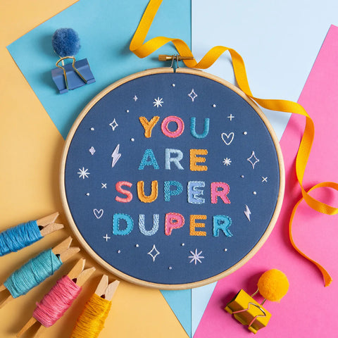 You are Super Duper Embroidery Kit - by Hawthorn Handmade