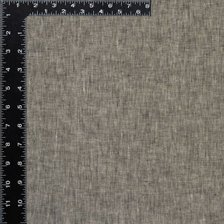 Black Melange Linen Fabric 0.9m Remnant