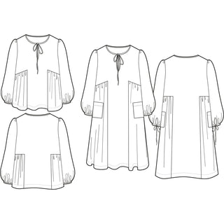 Joni Dress and Blouse PDF Sewing Pattern