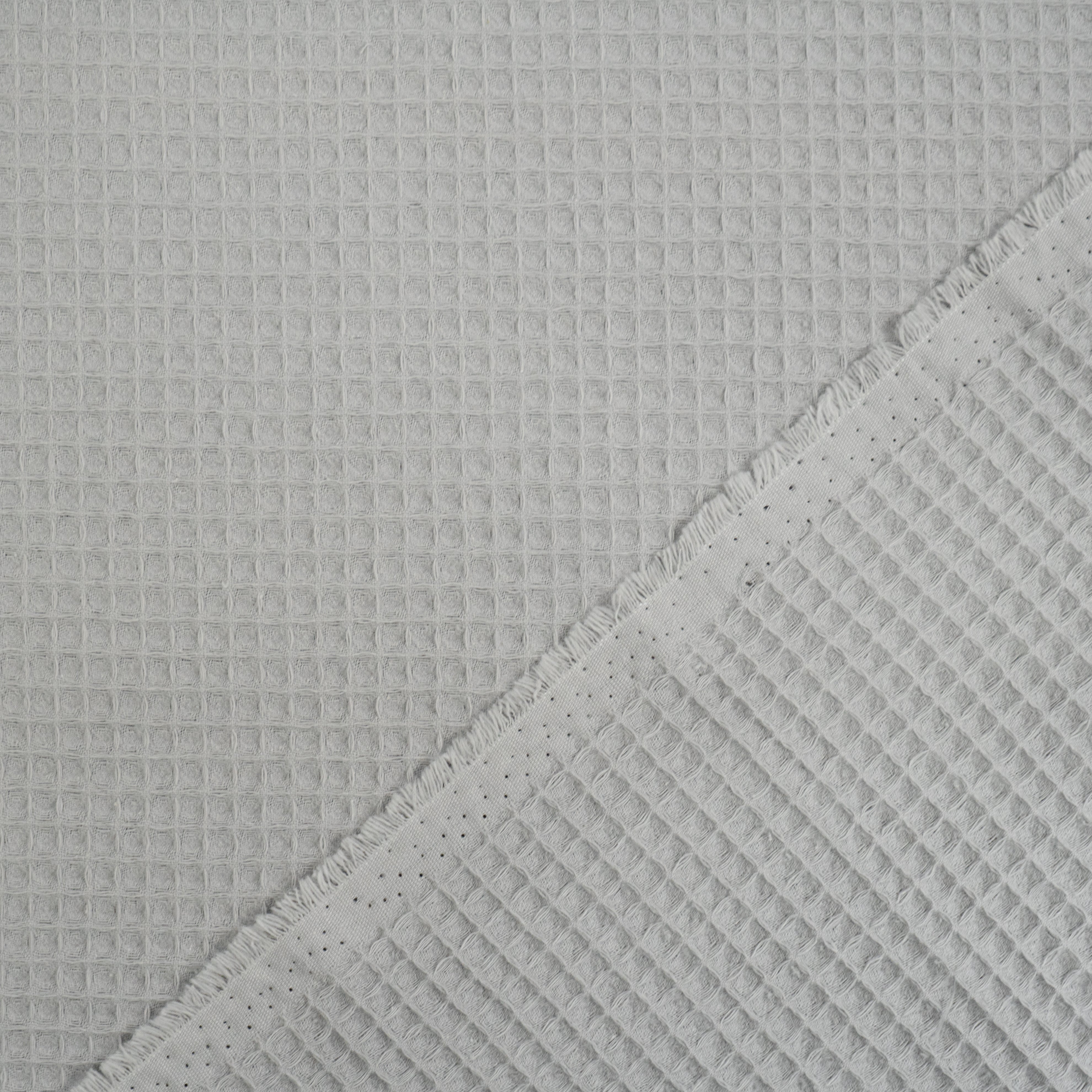 Silver Waffle Cotton Fabric