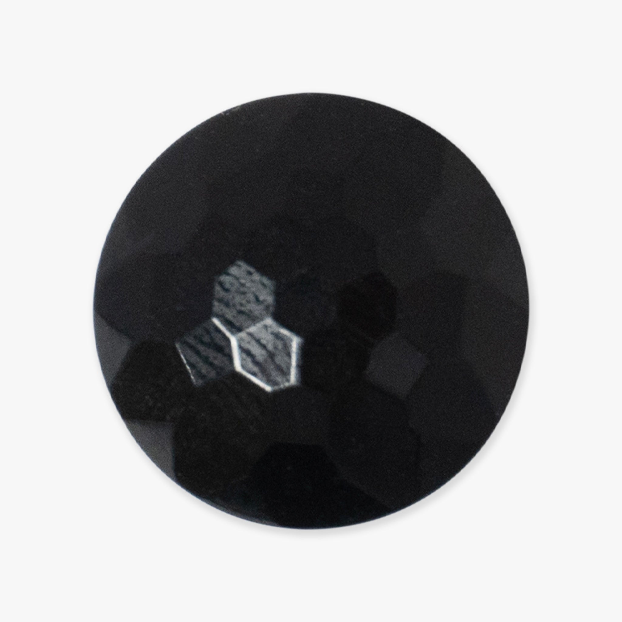 Black Faceted Buttons | Shank | 12mm
