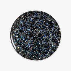 Black Glitter Buttons | 2-Hole | 23mm