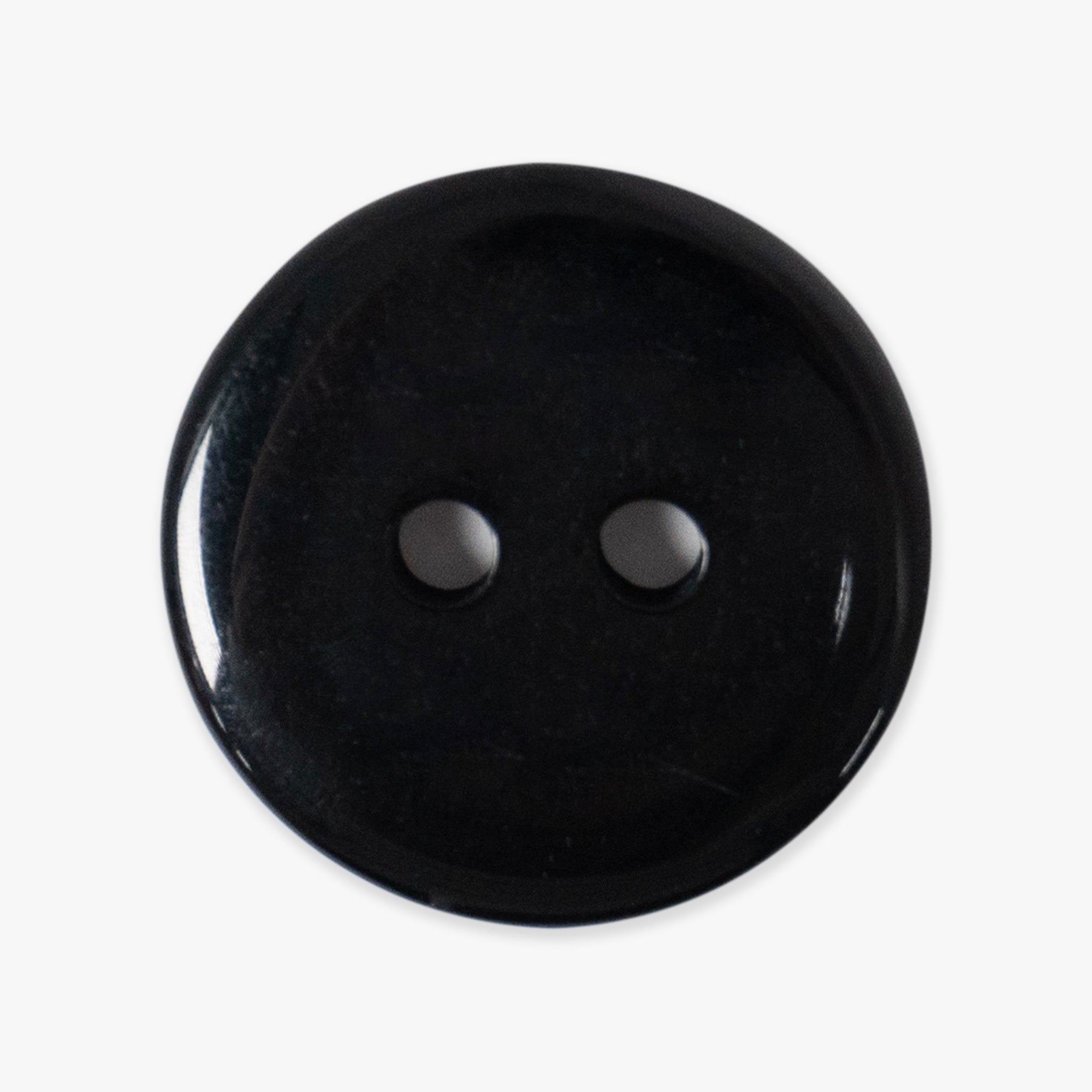 Black Shiny Buttons | 2-Hole | 17mm
