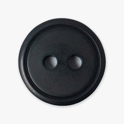 Black Two Tone Groove Buttons | 2-Hole | 12mm