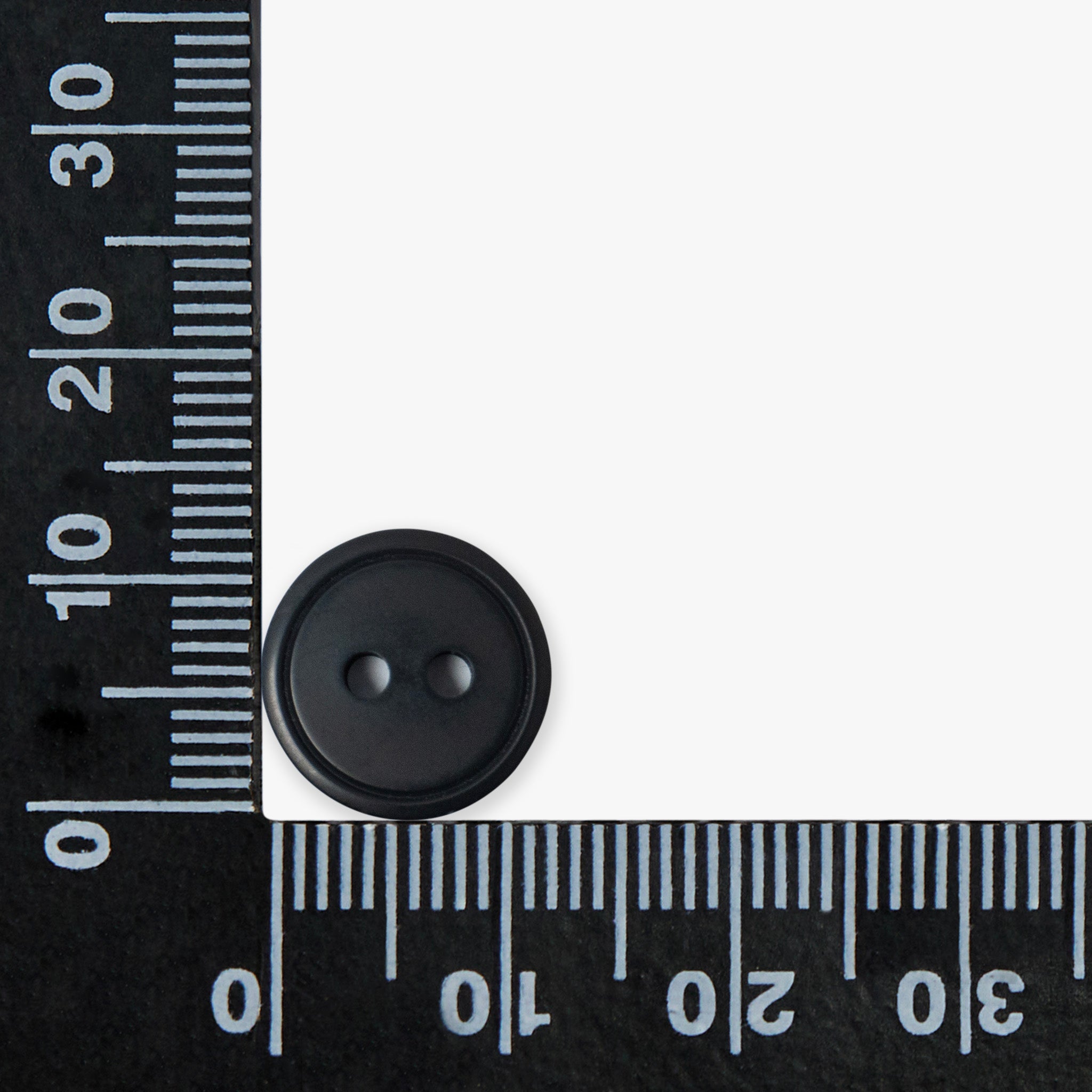 Black Two Tone Groove Buttons | 2-Hole | 12mm