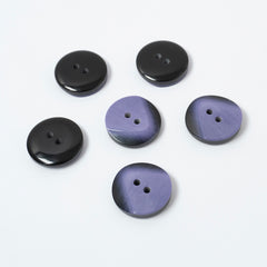 Black and Purple Two Tone Buttons | 2-Hole | 25mm