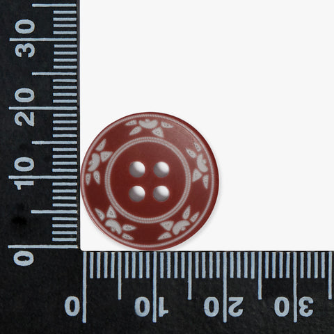 Burgundy Sun Print Buttons | 4-Hole | 20mm