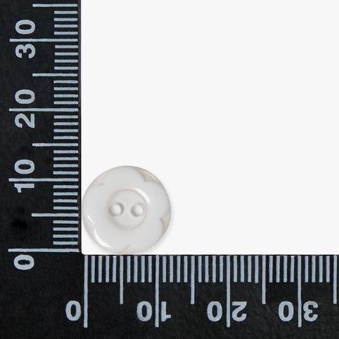 WHITE FLOWER BUTTONS 14mm