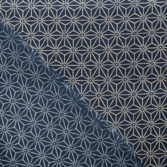 Sevenberry Indigo Grid Cotton Fabric
