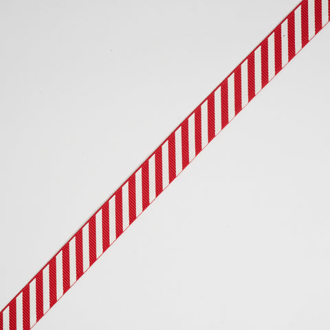 Candy Cane Striped Ribbon | 16mm