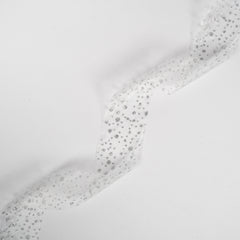 Silver Snowfall Ribbon | 40mm