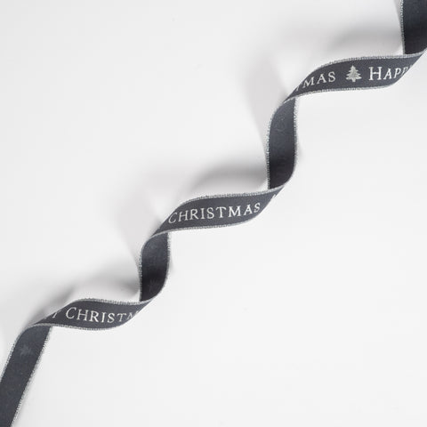 Happy Christmas Print Ribbon | 15mm