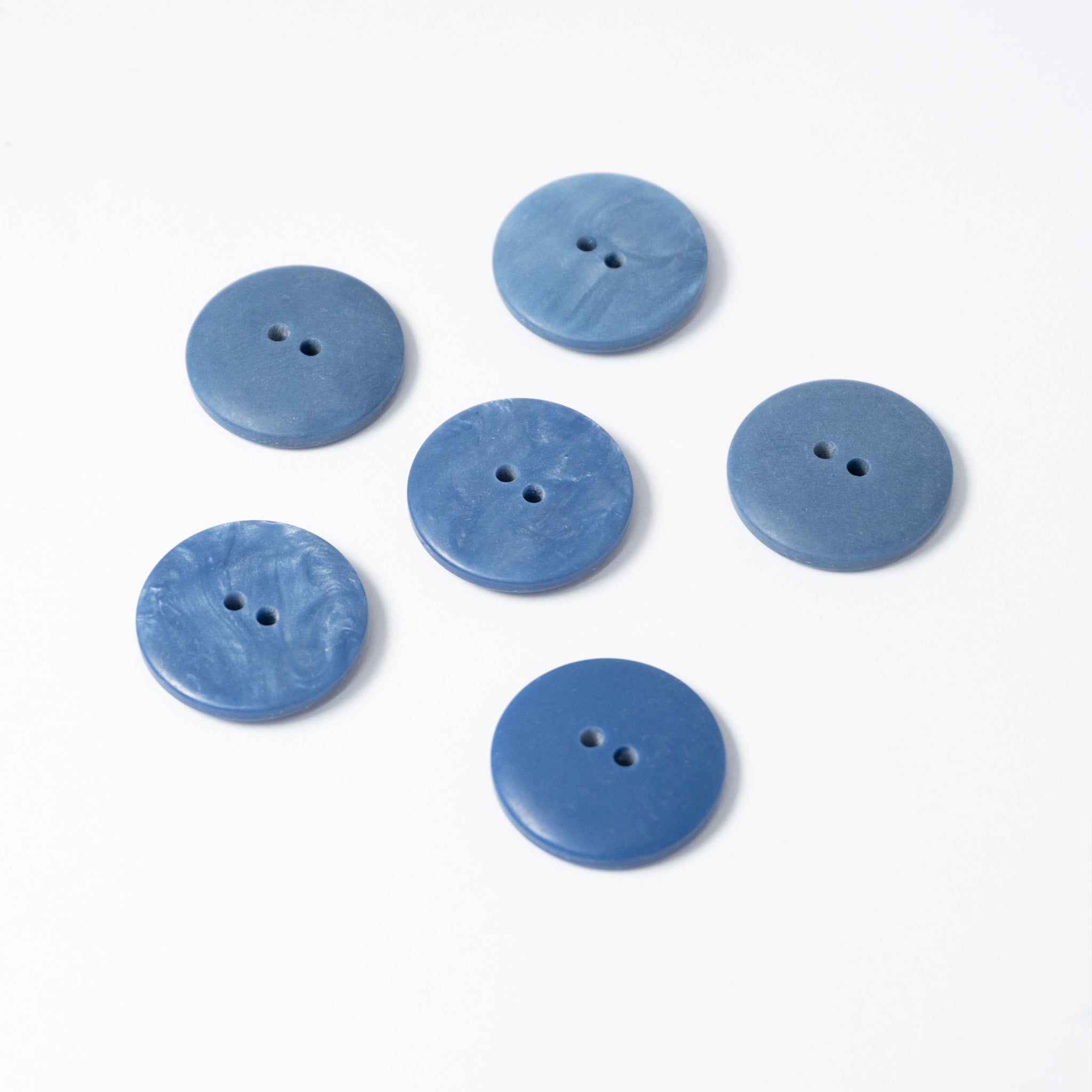 Dark Royal Marbled Buttons | 2-Hole | 23mm