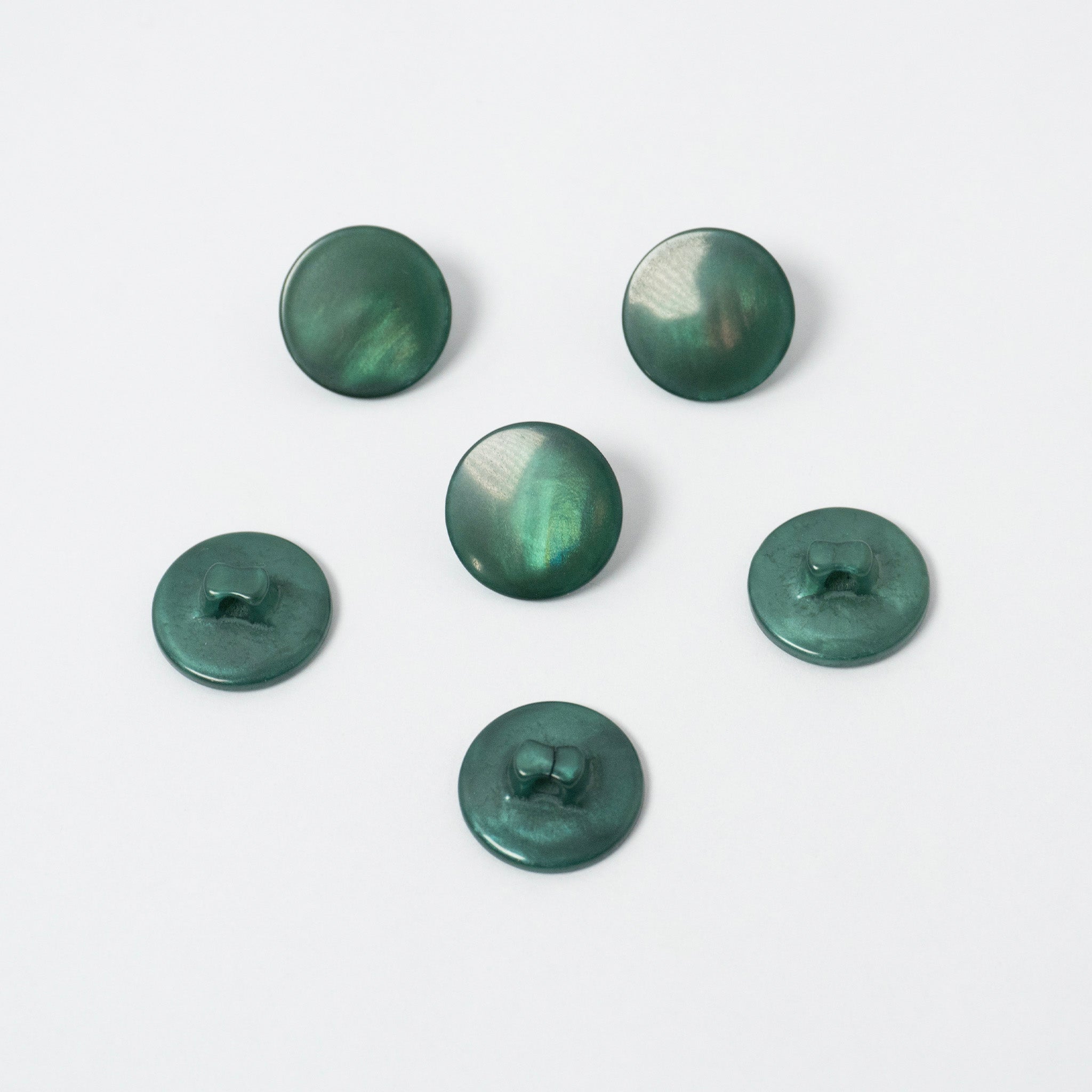 Emerald Green Buttons | 1-Hole | 15mm