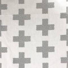 AGF Recollection Crossed Impressions Fog 100% Cotton Fabric - Grey on White