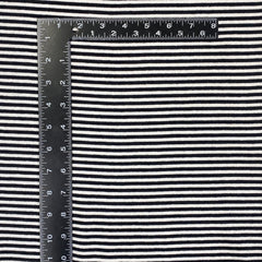 Striped Ribbing - Black and White
