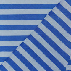 Blue Stripe French Terry Fabric