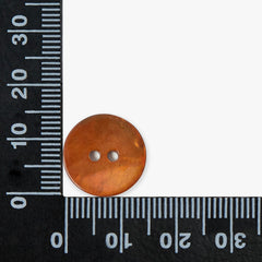 Iridescent Orange Shell Buttons | 2-Hole | 15mm