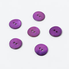 Iridescent Purple Shell Buttons | 2-Hole | 15mm