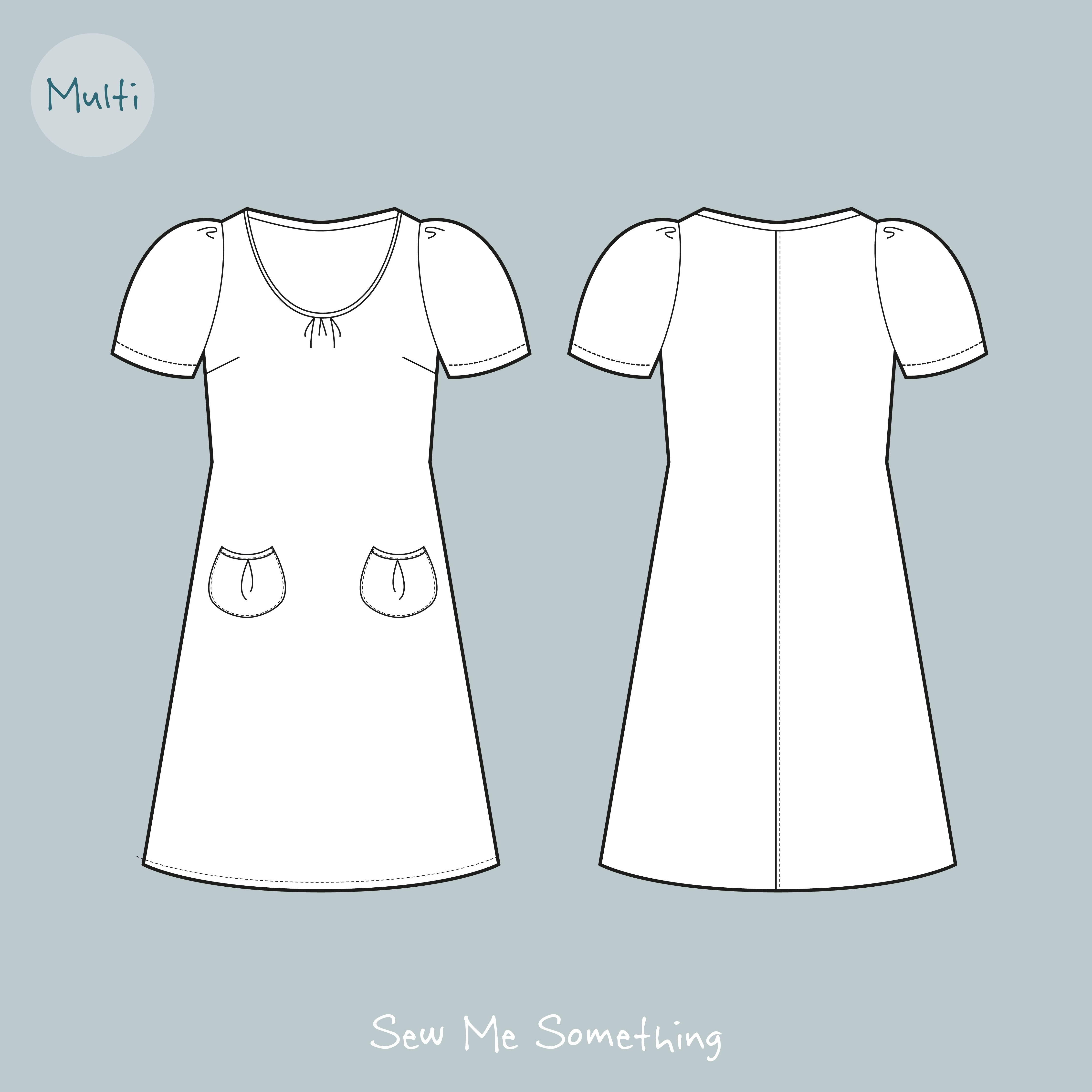 Kate Dress Sewing Pattern - Short sleeves