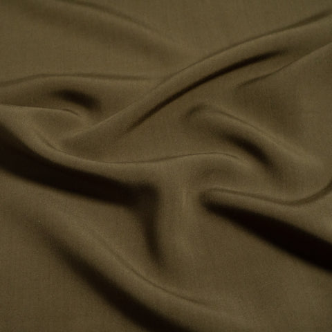 Khaki Green 100% Viscose Fabric