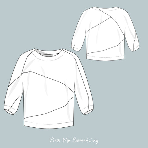 Origami Sweatshirt Sewing Pattern CAD