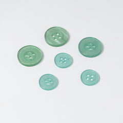 Opaque Aqua Buttons | 4-Hole | 10mm/15mm