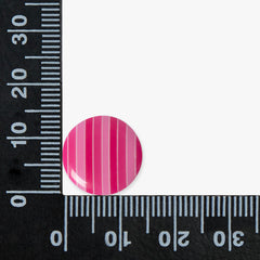Pink Stripe Buttons | Self Shank | 15mm