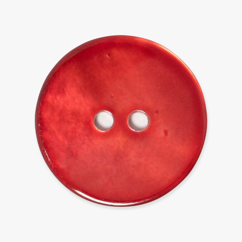 Red Shell Buttons | 2-Hole | 18mm