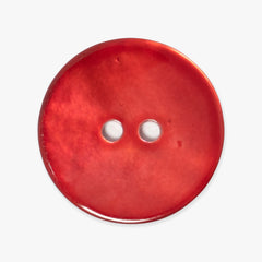Red Shell Buttons | 2-Hole | 18mm