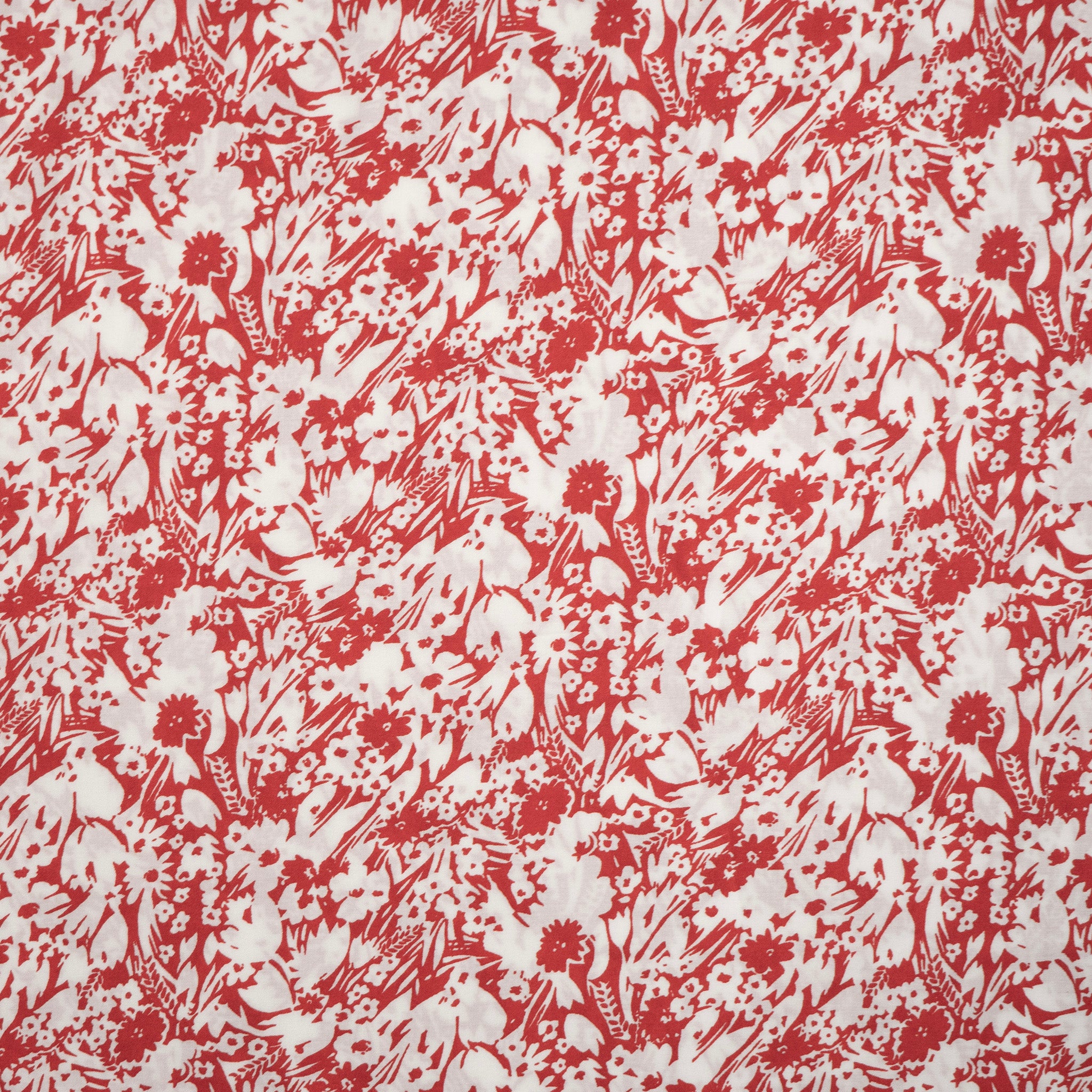 Red Skies Floral Cotton Lawn Fabric