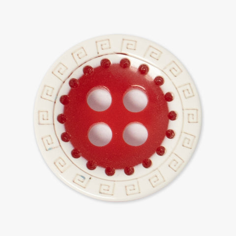 Red and White Buttons | 4-Hole | 13mm