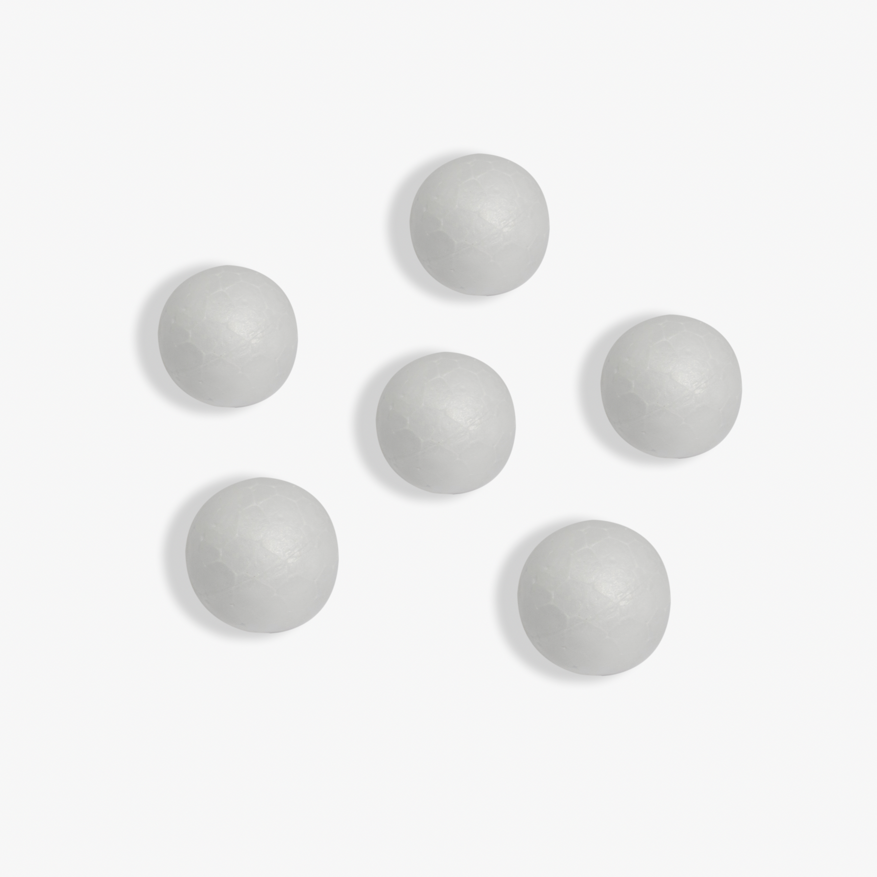 Set of Six Polystyrene Balls