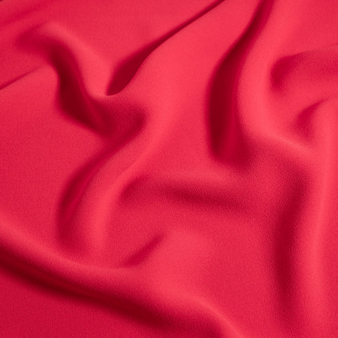 Shocking Pink Triple Crepe Polyester Fabric