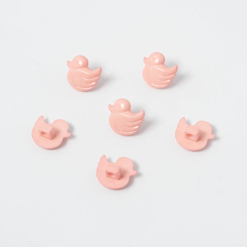 Pink Duck Buttons | 1-Hole | 15mm