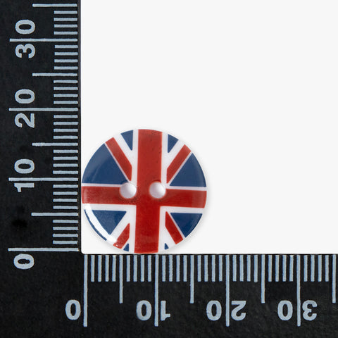 Union Jack Buttons | 2-Hole | 18mm