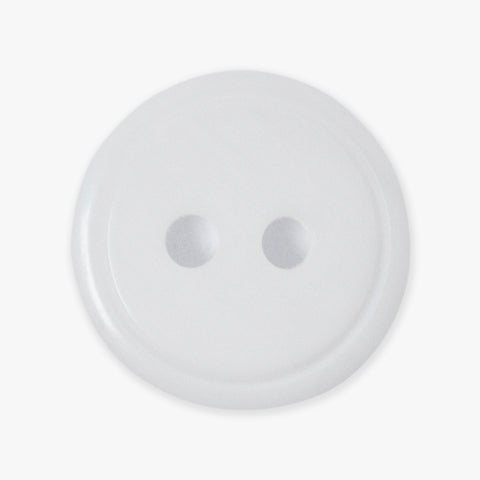 White Groove Buttons | 2-Hole | 12mm