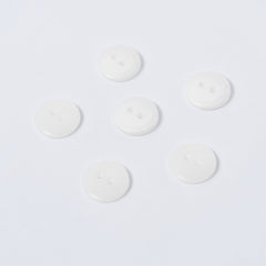White Groove Buttons | 2-Hole | 12mm