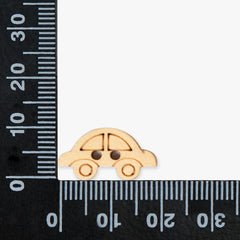 Wooden Car Buttons | 2-Hole | H19mm x W11mm