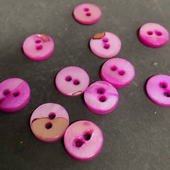 10mm diameter Pink Pearled Buttons