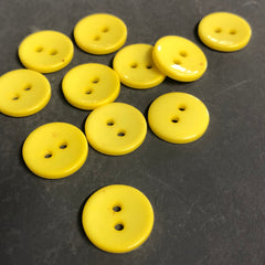 15mm diameter Yellow Buttons