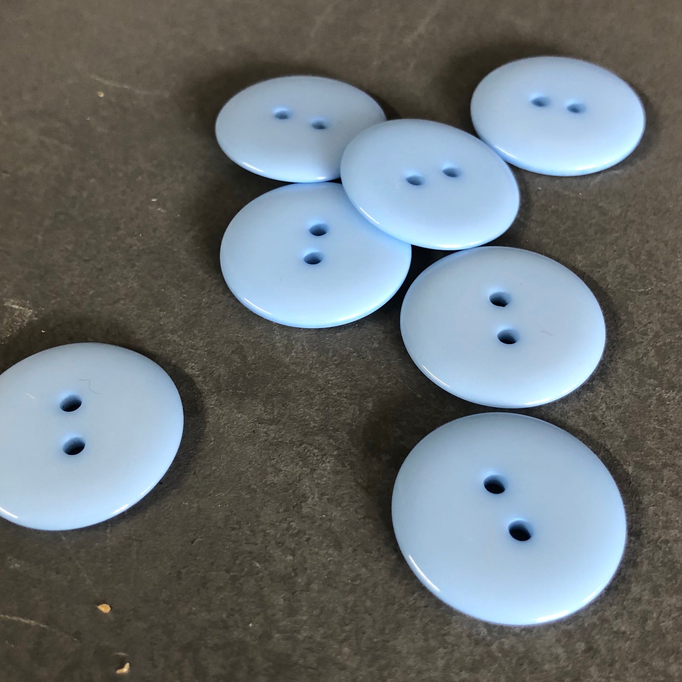 23mm diameter Baby Blue Buttons