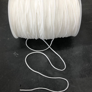 3mm soft elastic cord White
