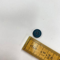 Teal Cotton Buttons | 4-Hole | 15mm